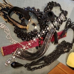 Lot of chokers and evening necklaces